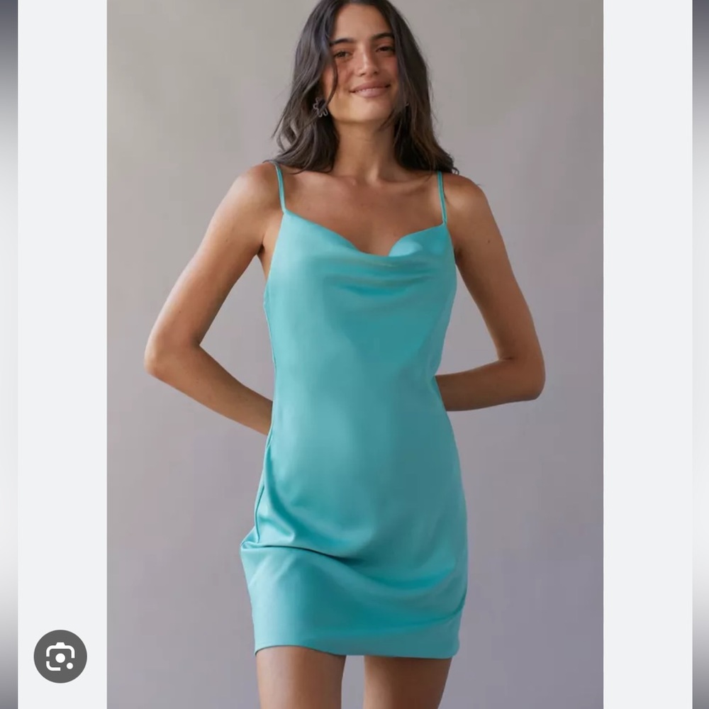 UO Mallory Cowl-Neck Slip Dress